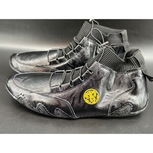 Clohoo Black Leather Minimalist Shoes Size 46 Octopus Sole Barefoot Style NEW